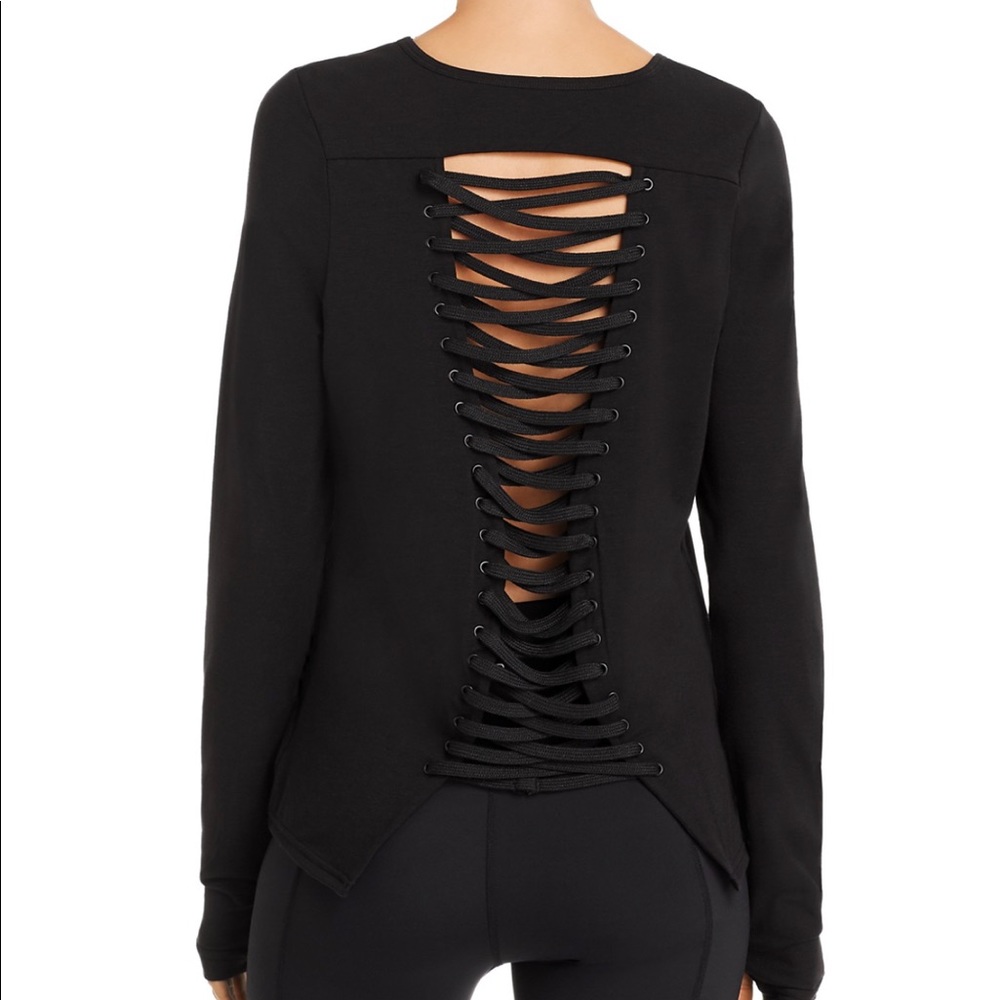 Urban Savage Lace Up Black Top